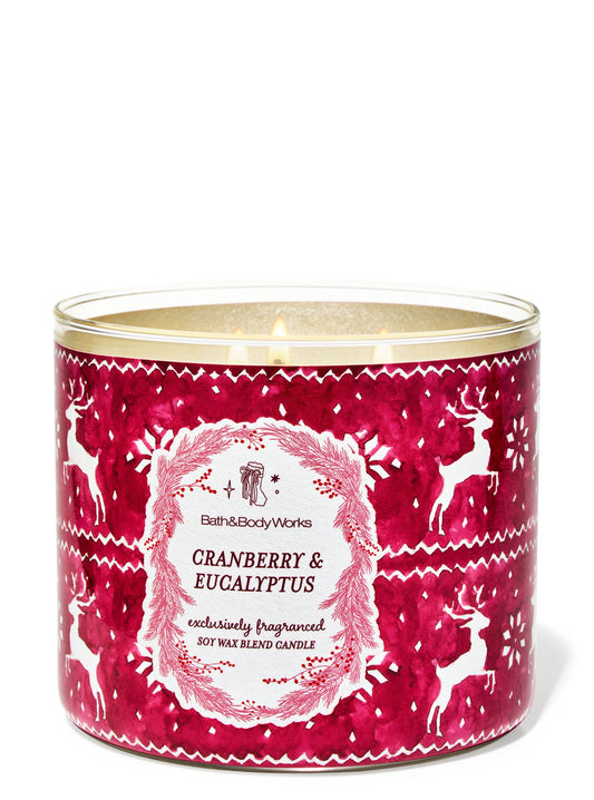 Cranberry & Eucalyptus 3-Wick Candle