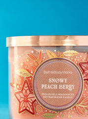 Snowy Peach Berry 3-Wick Candle