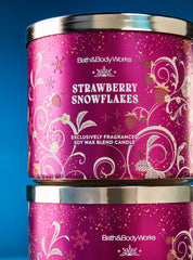 Strawberry Snowflakes 3-Wick Candle