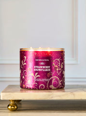 Strawberry Snowflakes 3-Wick Candle