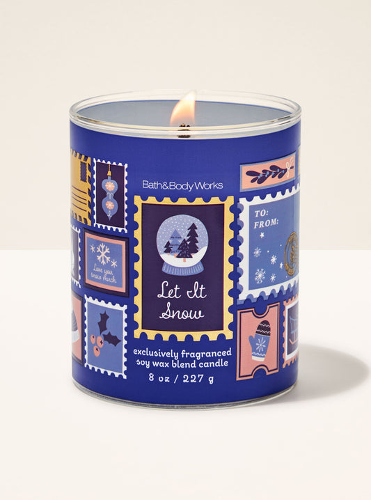 Let It Snow Single Wick Candle