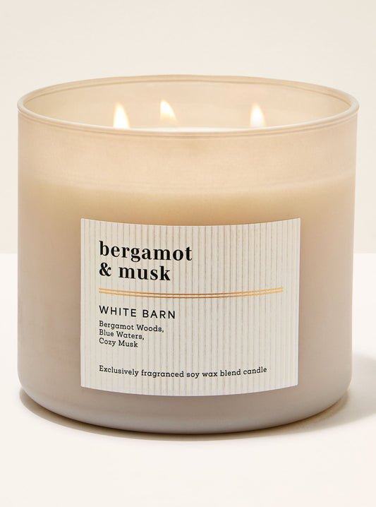 Bergamot & Musk 3-Wick Candle