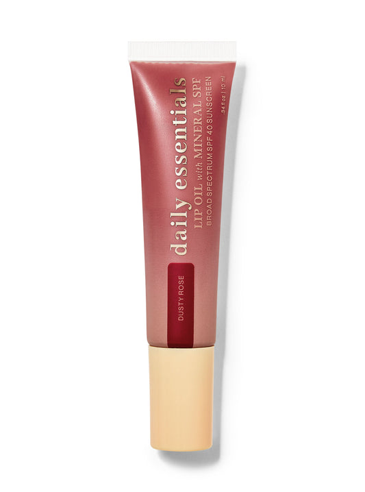 Dusty Pink Lip Oil with Mineral SPF 40