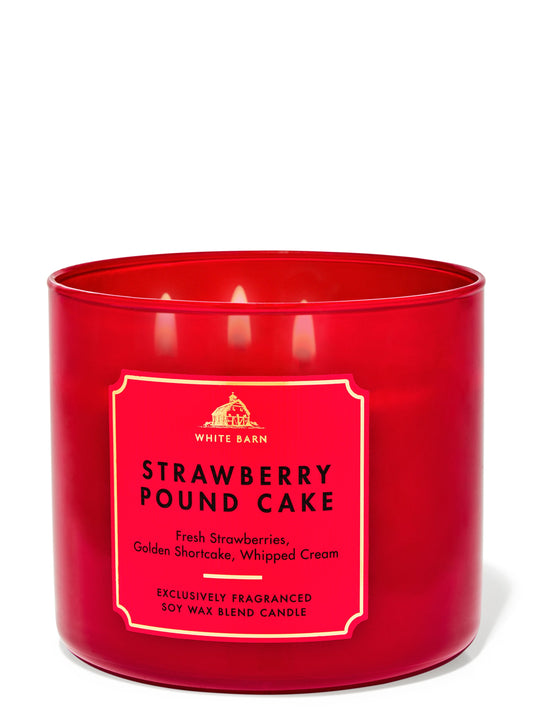 Strawberry Pound Cake 3-Wick Candle