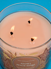Snowy Peach Berry 3-Wick Candle