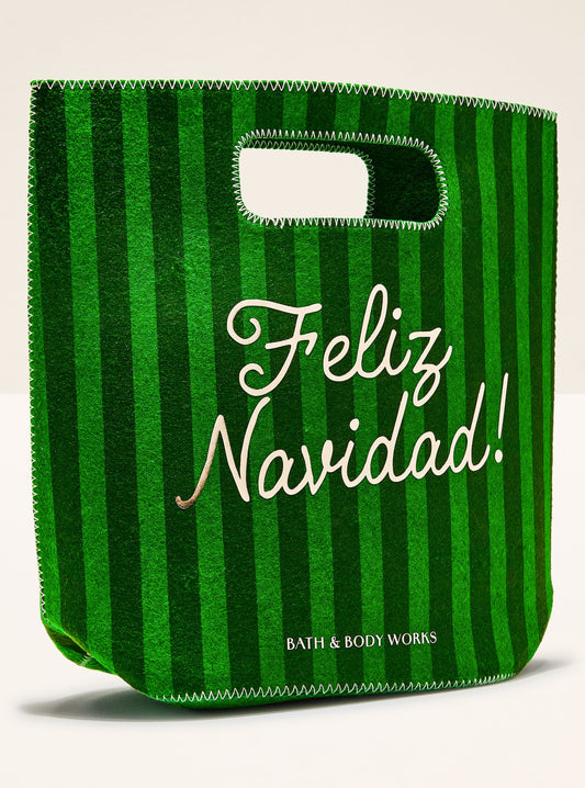 Green Feliz Navidad Gift Bag