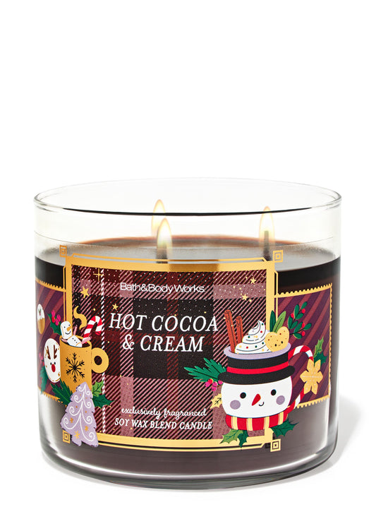 Hot Cocoa & Cream 3-Wick Candle