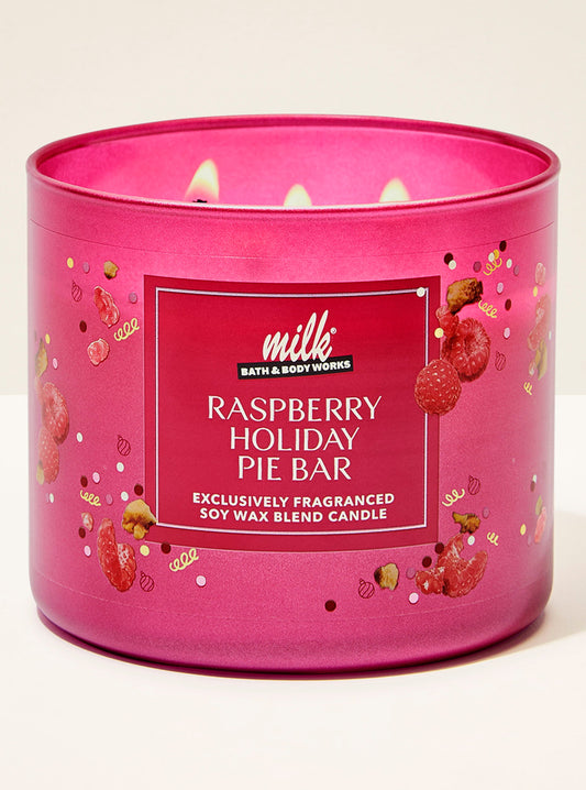 Raspberry Holiday Pie Bar 3-Wick Candle