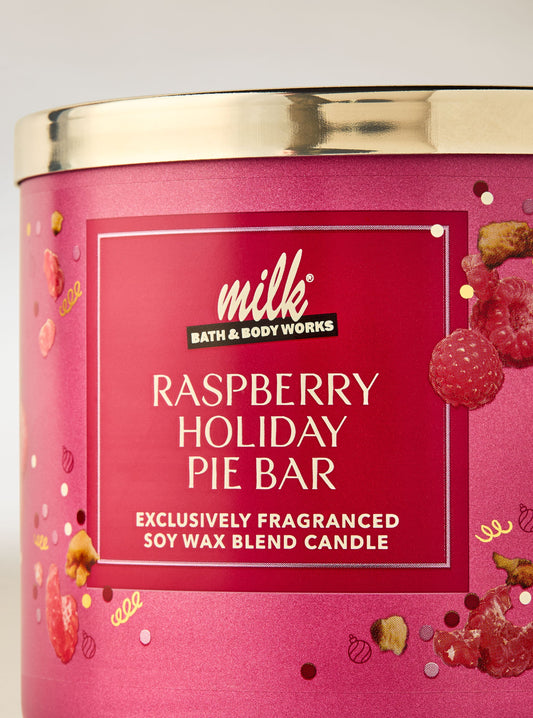 Raspberry Holiday Pie Bar 3-Wick Candle