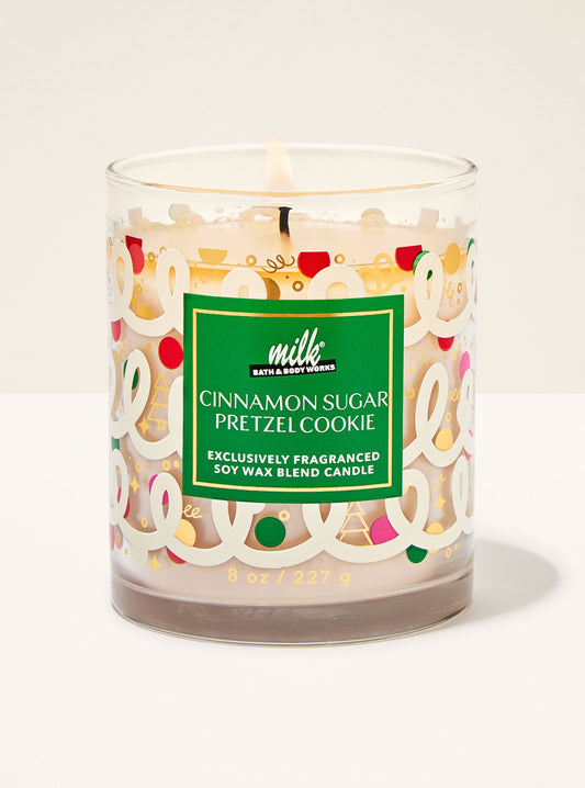 Cinnamon Sugar Pretzel Cookie Single Wick Candle