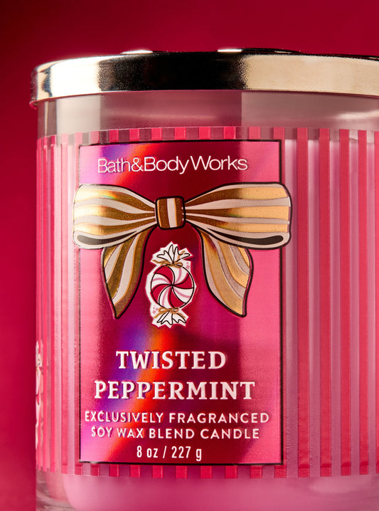 Twisted Peppermint Single Wick Candle