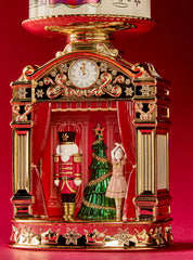 Nutcracker Lightbox Pedestal 3-Wick Candle Holder